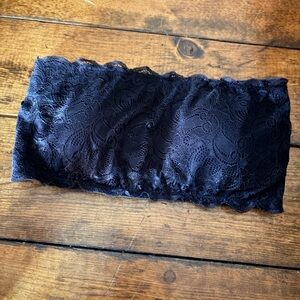 Black Lace Bandeau Top